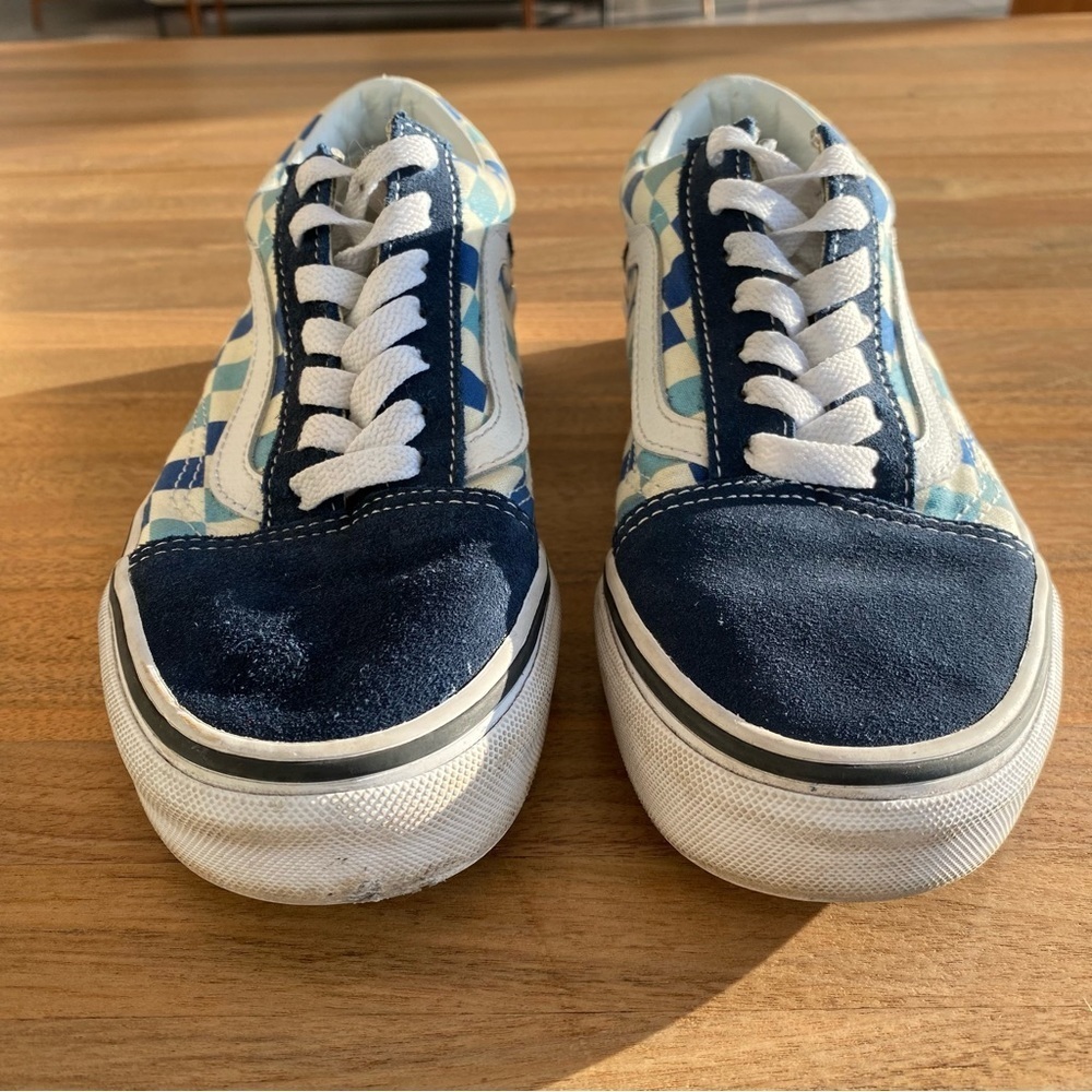 Vans Old Skool 'Blue Topaz Checkerboard, Size M4.5/ W6.0 - Picture 4 of 9